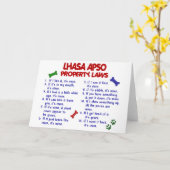 Eigentums-Gesetze 2 LHASAS APSO Karte (Gelbe Blume)