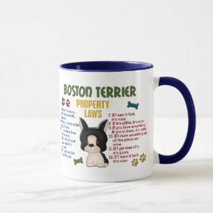Eigentums-Gesetze 4 Bostons Terrier Tasse