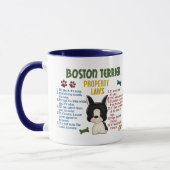Eigentums-Gesetze 4 Bostons Terrier Tasse (Links)