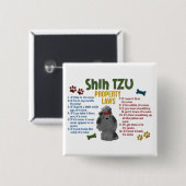 Eigentums-Gesetze 4 Shih Tzu Button (Vorne & Hinten)