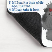 Eigentums-Gesetze 4 Shih Tzu Mousepad (Ecke)