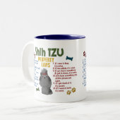 Eigentums-Gesetze 4 Shih Tzu Zweifarbige Tasse (Vorderseite Links)