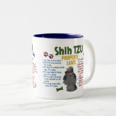Eigentums-Gesetze 4 Shih Tzu Zweifarbige Tasse (VorderseiteRechts)