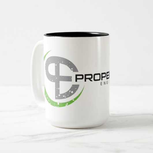 Eigentums-Ingenieure Zweifarbige Tasse (Vorderseite Links)