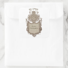 Eigentumsrecht Buchzeichen Ex Libris Wappen Quadratischer Aufkleber