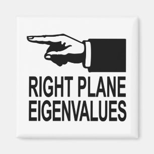 Eigenwerte des rechten Flugzeug Magnet