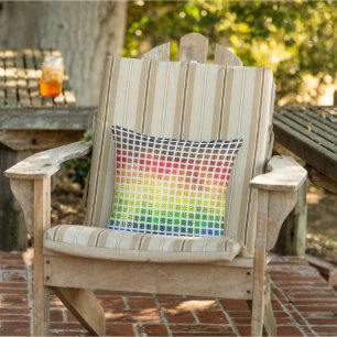 Eigenwillige Boho-Karoflagge in farbenfroher Gay-R Kissen