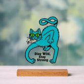 Eigenwillige Expressive Katze Acrylschild (Neutral)