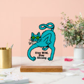 Eigenwillige Expressive Katze Acrylschild (Hochzeit)