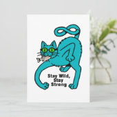 Eigenwillige Expressive Katze Einladung (Stehend Vorderseite)