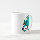 Eigenwillige Expressive Katze Kaffeetasse (VorderseiteRechts)
