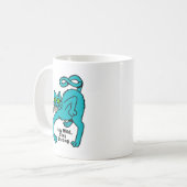 Eigenwillige Expressive Katze Kaffeetasse (Vorderseite Links)