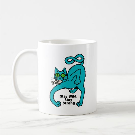 Eigenwillige Expressive Katze Kaffeetasse (Links)