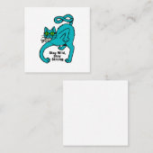 Eigenwillige Expressive Katze Quadratische Visitenkarte (Vorne/Hinten)