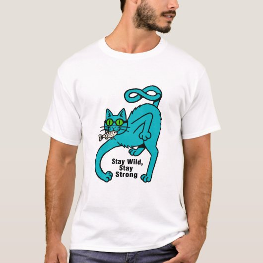 Eigenwillige Expressive Katze T-Shirt (Vorderseite)