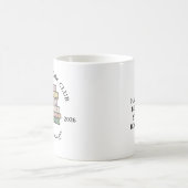 Eigenwilliger handgezeichneter Bücherstapel Buchcl Kaffeetasse (Mittel)