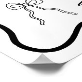 Eigenwilliger, launischer schwarzer Hochzeitssitzp Poster (Ecke)