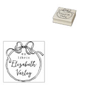 Eigenwilliger Retro-Bogenrahmen Kalligrafie Ex Lib Gummistempel (Stempel)
