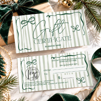Eigenwilliges Retro-Weißgrünes Schleifen-Geschenkg