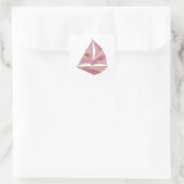 Eigenwilliges Silber PINK SAILBOAT Aufkleber Desig (Tasche)