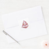 Eigenwilliges Silber PINK SAILBOAT Aufkleber Desig (Umschlag)