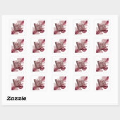 Eigenwilliges Silber-Sticker-Design Quadratischer Aufkleber (Blatt)