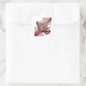 Eigenwilliges Silber-Sticker-Design Quadratischer Aufkleber (Tasche)