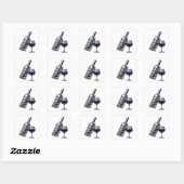 Eigenwilliges silbernes abstraktes Sticker-Design Quadratischer Aufkleber (Blatt)