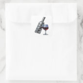 Eigenwilliges silbernes abstraktes Sticker-Design Quadratischer Aufkleber (Tasche)