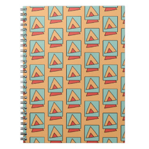 Eigenwilliges Vintage Retro-Muster Notizblock