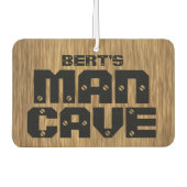 Eigenzied Man Cave Wood Grain Autolufterfrischer (Vorderseite)