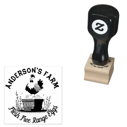 Eigenzüchter Frischeier Blumenhengeier Gummistempel (Stempel)