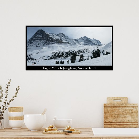Eiger Mönch Jungfrau, Schweiz Poster (Küche)