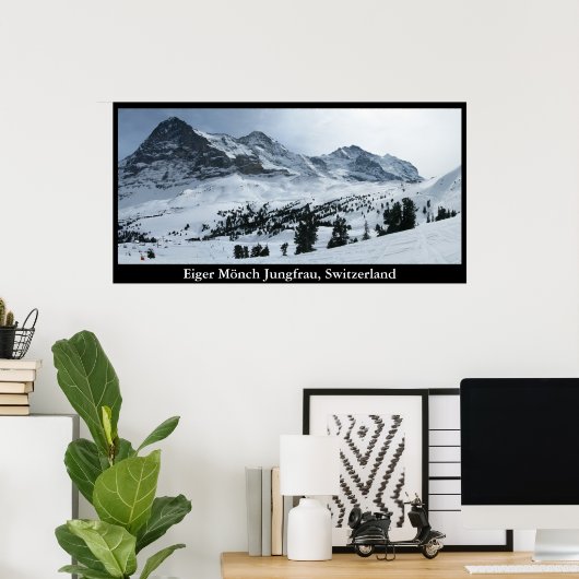 Eiger Mönch Jungfrau, Schweiz Poster (Heimbüro)