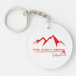 Eiger, Mönch und Jungfrau Trilogie. Schweizer Alpe Schlüsselanhänger