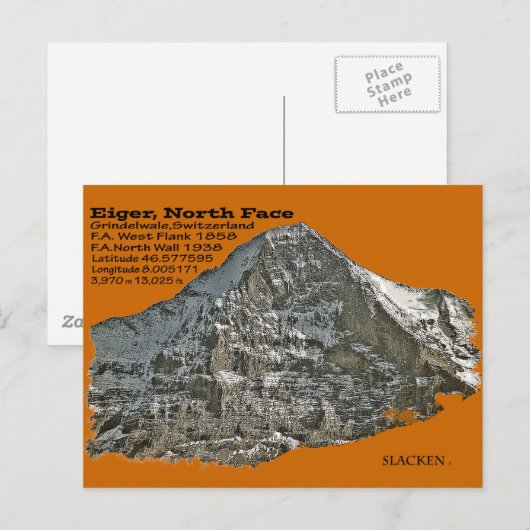Eiger, North face Postkarte (Vorne/Hinten)