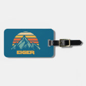 Eiger Schweiz Retro Türkis Gepäckanhänger (Vorderseite horizontal)