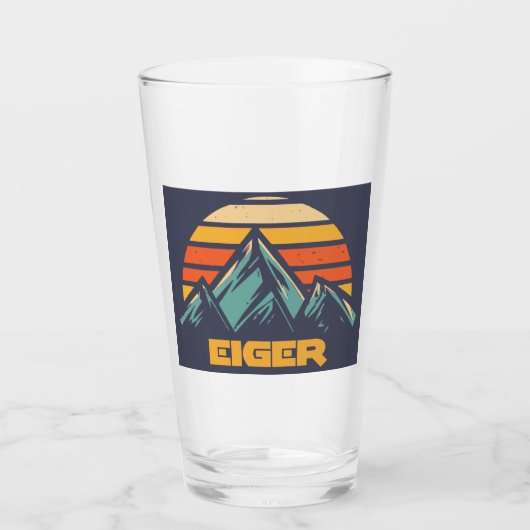 Eiger Schweiz Retro Türkis Glas (Vorderseite)
