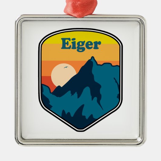Eiger Sunrise Ornament Aus Metall (Vorne)