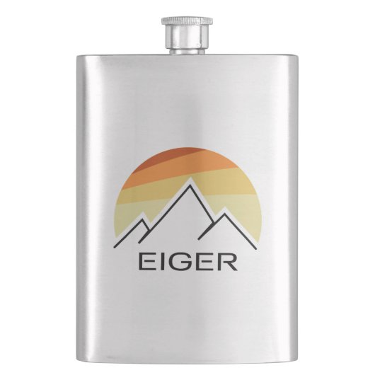 Eiger Switzerland Retro Flachmann (Vorderseite)