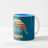 Eiger Switzerland Retro Turquoise Zweifarbige Tasse (VorderseiteRechts)
