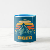 Eiger Switzerland Retro Turquoise Zweifarbige Tasse (Mittel)