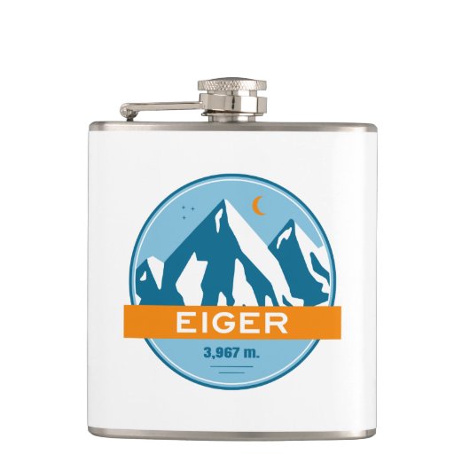 Eiger Switzerland Stars Moon Flachmann (Vorderseite)