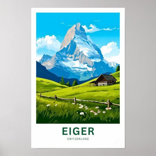 Eiger Switzerland Travel Print Poster (Vorne)