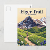 Eiger Trail Schweiz Postkarte (Vorne/Hinten)