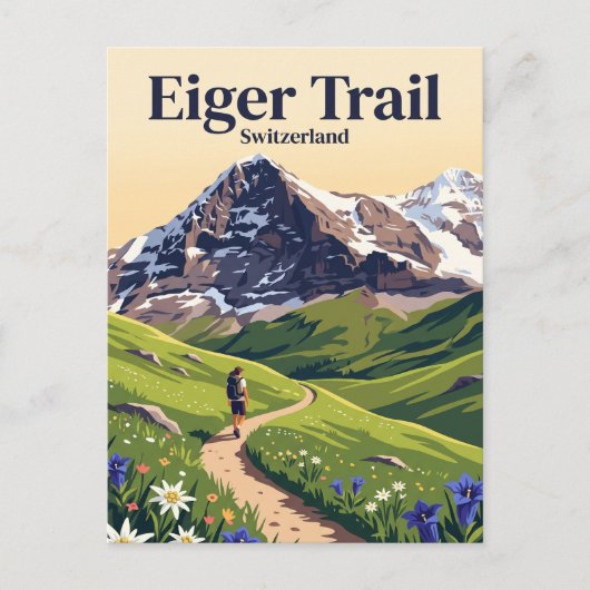 Eiger Trail Schweiz Postkarte (Vorderseite)