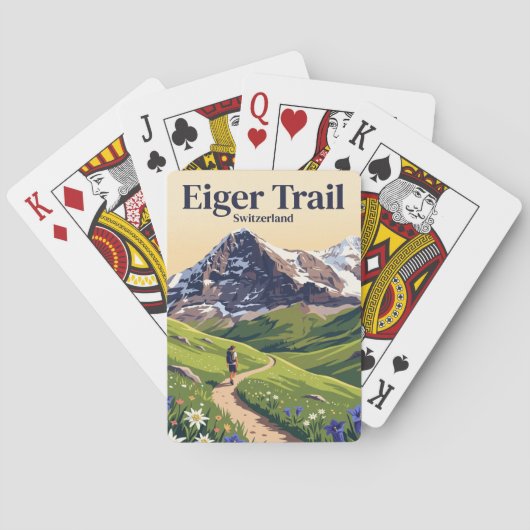 Eiger Trail Schweiz Spielkarten (Rückseite)