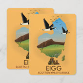 Eigg Scottish Inner Hebrides Karte (Vorne/Hinten)