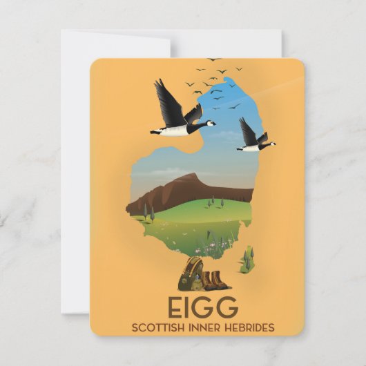 Eigg Scottish Inner Hebrides Karte (Vorderseite)