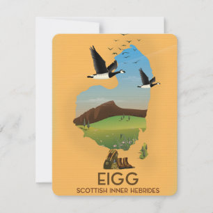 Eigg Scottish Inner Hebrides Karte